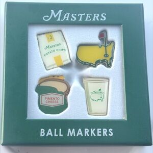 Masters Tournament 4-Pack of Concessions Icons Golf Ball Markers